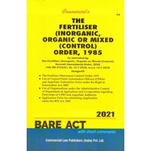Commercial's The Fertiliser (Inorganic, Organic or Mixed) (Control) Order, 1985 Bare Act